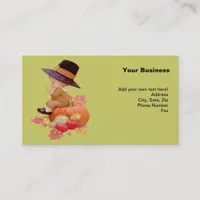 Vintage Pilgrim Boy Praying on Pumpkin Business Card