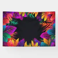 Birthday | Bold Neon Tropical Foliage 2 Banner