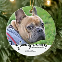 In Loving Memory - Dog Photo Pet Memorial Ceramic Ornament