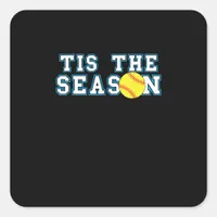 Tis The Season Softball Coach Creative Casual Square Sticker