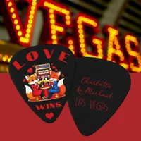 Love Wins In Las Vegas, Cartoon Foxes Outfox Slots Guitar Pick