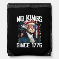 No Kings In America Since 1776 Distressed USA Drawstring Bag