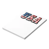USA Flag Text Notepad