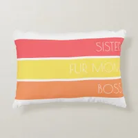 Trendy Mother's Day Typography and Floral Accent Pillow