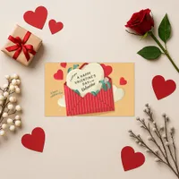 Romantic Red Envelope Heart Valentine  Rectangular Sticker