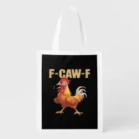F-Caw-F Crow Gothic Funny Humor Grocery Bag