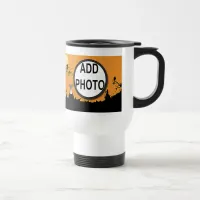 Halloween Night in Orange Glow Add Your Photo Travel Mug