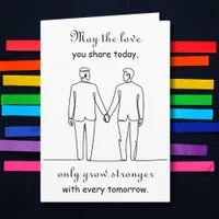 Two Grooms | LGBTQ Congratulations on your Wedding Card