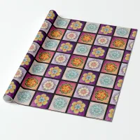 Your Colored Mandalas Wrapping Paper - Black