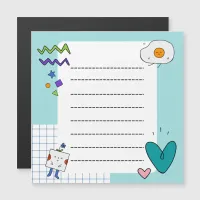 Square Cute Doodle Cartoon Memo Notes