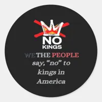 No Kings We the People Freedom Classic Style Classic Round Sticker