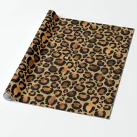 Golden Leopard Pattern Wrapping Paper