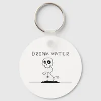 Drink Water - Eat Drink And Be Scary Retro Classic Keychain