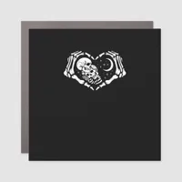 Skeletons Heart  Hands Car Magnet