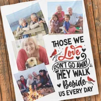 Cardinal Poem Photos Memorial Keepsake  Fleece Blanket