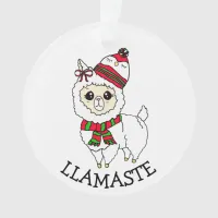 Llamaste La La La LLama two sided Christmas Ornament