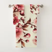 Cherry Blossom Bath Towel Set