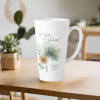 His Love Endures Forever Psalm 136 Scripture Verse Latte Mug