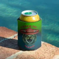 Cinco De Meow Gray Cat Cinco De Mayo Mexico Can Cooler