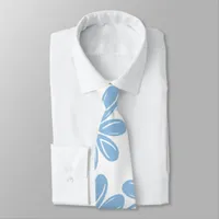 Blue Floral Pattern - Neck Tie