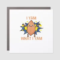 I Yam What I Yam Funny Sweet Potato Thanksgiving S Car Magnet