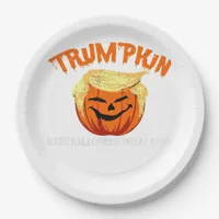 Halloween Trumpkin Make Halloween Great Again Paper Plates