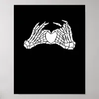Skeleton Heart Hands - Light Poster