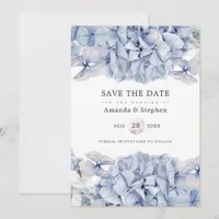 Blue Hydrangeas Wedding Save The Date