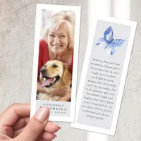 In Loving Memory Photo Butterfly Funeral Bookmarks