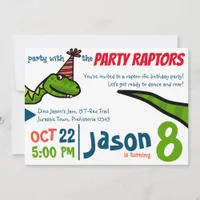 Join the Party Raptors for a Raptor-ific Birthday, Invitation