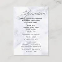 Marble Wedding Details card