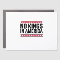 No Kings In America USA Minimal Clean Car Magnet