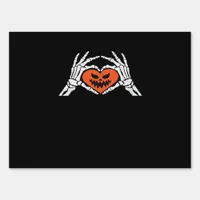 Skeleton Hands A Spooky Halloween Heart Classic Sign