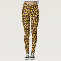 Halloween Candy Corn Patterned Leggings