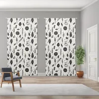 Boho Basics Black and White Curtains 