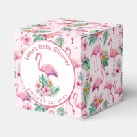 Tropical Flamingo Baby Shower Favor Gift Box