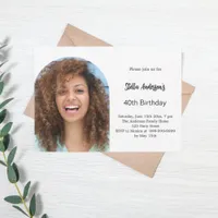 Photo arch birthday invitation