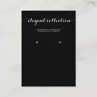 Calligraphy Black White Earring Display Business Card