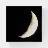 Moon Photo Close up of Craters Paperweight