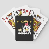 F-Caw-F Mondays Classic Minimal Clean Poker Cards