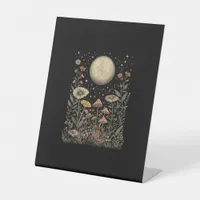 Cottagecore Moon Mushroom Moonphase Goblincore Pedestal Sign