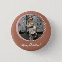 Merry Christmas NYC Rockefeller Plaza Drummer Boy Button