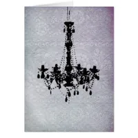 Chandelier on Lace Background