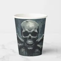 Halloween Skull and Crossbones Paper Cups