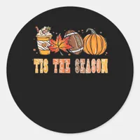 Tis The Season Football By Creative Classic Round Sticker