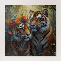 Tiger Couple in love Wildlife & Nature  Jigsaw Puzzle