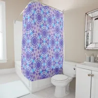 Purple and Blue Tie Dye Pattern Shower Curtain
