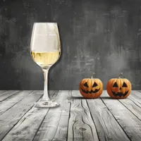 Booze & Boos Happy Halloween Etched Wine Glass