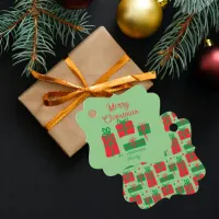 Red & Green Color Changeable Gifts Merry Christmas Favor Tags