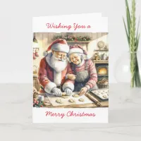 Mr and Mrs Clause Cute Personalized Christmas  Card